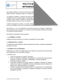 Política del Sistema Integrado de Gestión