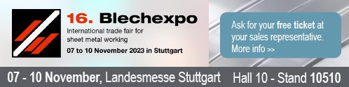 Visit ua at Blechexpo Hall 10 Stand 10510