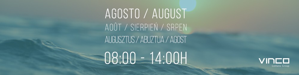 Our opening hours during August